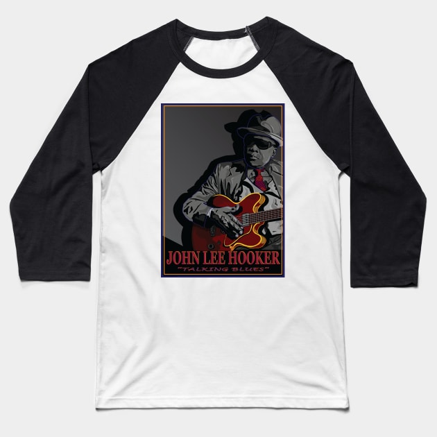 JOHN LEE HOOKER BLUES SINGER SONGWRITER GUITARIST Baseball T-Shirt by Larry Butterworth